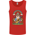 Trippy Guitar Hippy Gnome Magic Mushrooms Mens Vest Tank Top Red