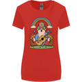 Trippy Guitar Hippy Gnome Magic Mushrooms Womens Wider Cut T-Shirt Red