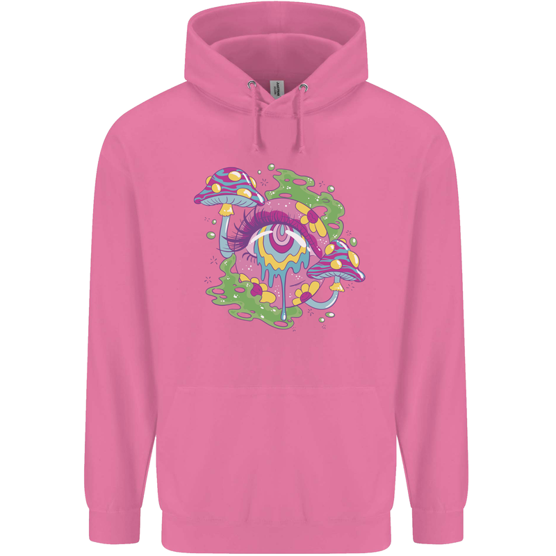 Trippy Magic Mushroom Eye LSD Festivals Mens 80% Cotton Hoodie Azelea
