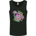 Trippy Magic Mushroom Eye LSD Festivals Mens Vest Tank Top Black