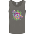Trippy Magic Mushroom Eye LSD Festivals Mens Vest Tank Top Charcoal
