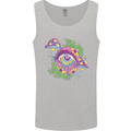 Trippy Magic Mushroom Eye LSD Festivals Mens Vest Tank Top Sports Grey