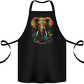 Tropical Elephant Cotton Apron 100% Organic Black