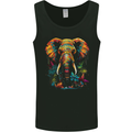Tropical Elephant Mens Vest Tank Top Black