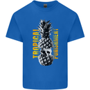 Tropical Punishment Pineapple Skull Kids T-Shirt Childrens Royal Blue