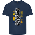 Tropical Punishment Pineapple Skull Mens Cotton T-Shirt Tee Top Navy Blue