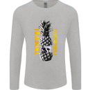 Tropical Punishment Pineapple Skull Mens Long Sleeve T-Shirt Sports Grey