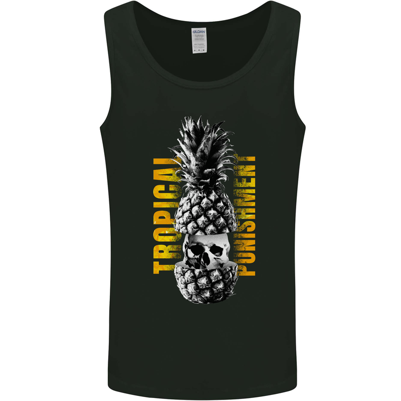 Tropical Punishment Pineapple Skull Mens Vest Tank Top Black