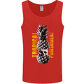 Tropical Punishment Pineapple Skull Mens Vest Tank Top Red