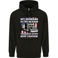 Truck Driver Funny USA Flag Lorry Driver Childrens Kids Hoodie Black