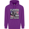 Truck Driver Funny USA Flag Lorry Driver Childrens Kids Hoodie Purple