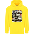 Truck Driver Funny USA Flag Lorry Driver Childrens Kids Hoodie Yellow