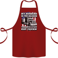 Truck Driver Funny USA Flag Lorry Driver Cotton Apron 100% Organic Maroon