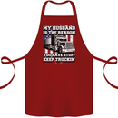 Truck Driver Funny USA Flag Lorry Driver Cotton Apron 100% Organic Maroon