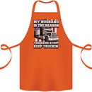 Truck Driver Funny USA Flag Lorry Driver Cotton Apron 100% Organic Orange