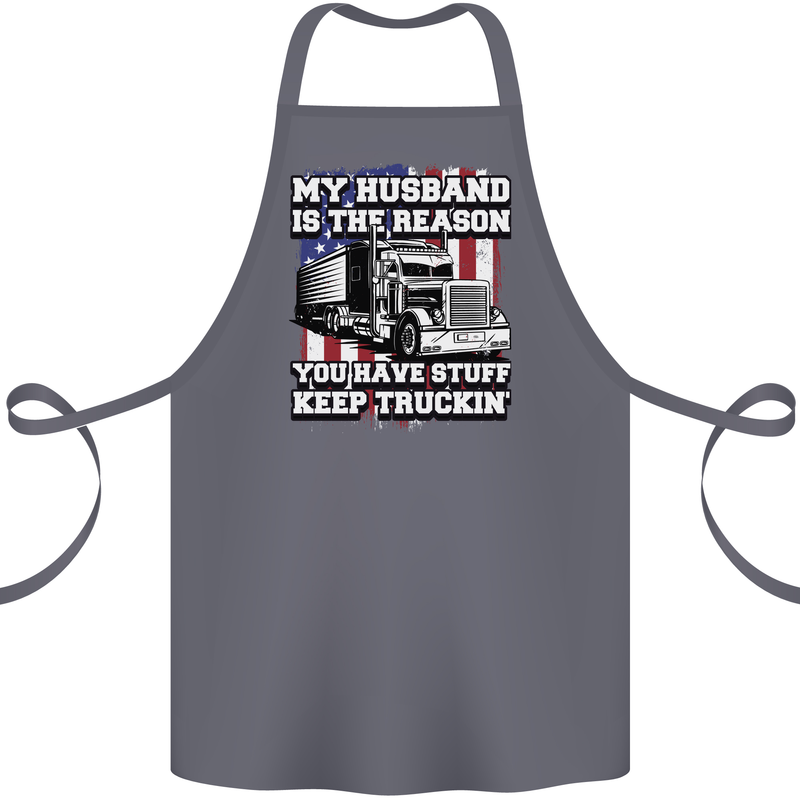 Truck Driver Funny USA Flag Lorry Driver Cotton Apron 100% Organic Steel