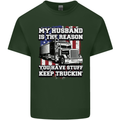 Truck Driver Funny USA Flag Lorry Driver Mens Cotton T-Shirt Tee Top Forest Green