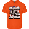 Truck Driver Funny USA Flag Lorry Driver Mens Cotton T-Shirt Tee Top Orange