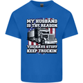 Truck Driver Funny USA Flag Lorry Driver Mens Cotton T-Shirt Tee Top Royal Blue