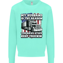 Truck Driver Funny USA Flag Lorry Driver Mens Sweatshirt Jumper Peppermint
