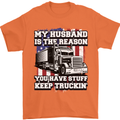 Truck Driver Funny USA Flag Lorry Driver Mens T-Shirt 100% Cotton Orange