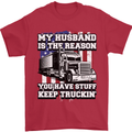 Truck Driver Funny USA Flag Lorry Driver Mens T-Shirt 100% Cotton Red