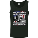 Truck Driver Funny USA Flag Lorry Driver Mens Vest Tank Top Black