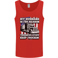 Truck Driver Funny USA Flag Lorry Driver Mens Vest Tank Top Red