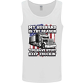 Truck Driver Funny USA Flag Lorry Driver Mens Vest Tank Top White