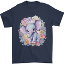 Trunk Love Cute Elephant Mens T-Shirt 100% Cotton Navy Blue