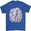 Trunk Love Cute Elephant Mens T-Shirt 100% Cotton Royal Blue