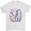 Trunk Love Cute Elephant Mens T-Shirt 100% Cotton White
