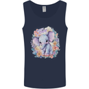 Trunk Love Cute Elephant Mens Vest Tank Top Navy Blue
