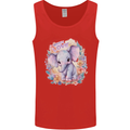 Trunk Love Cute Elephant Mens Vest Tank Top Red