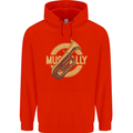 Tuba Brass Musical Instrument Jazz Childrens Kids Hoodie Bright Red