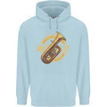 Tuba Brass Musical Instrument Jazz Childrens Kids Hoodie Light Blue