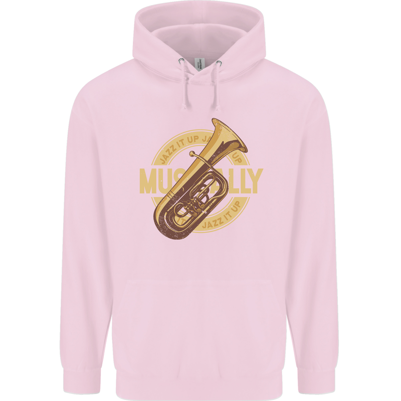Tuba Brass Musical Instrument Jazz Childrens Kids Hoodie Light Pink