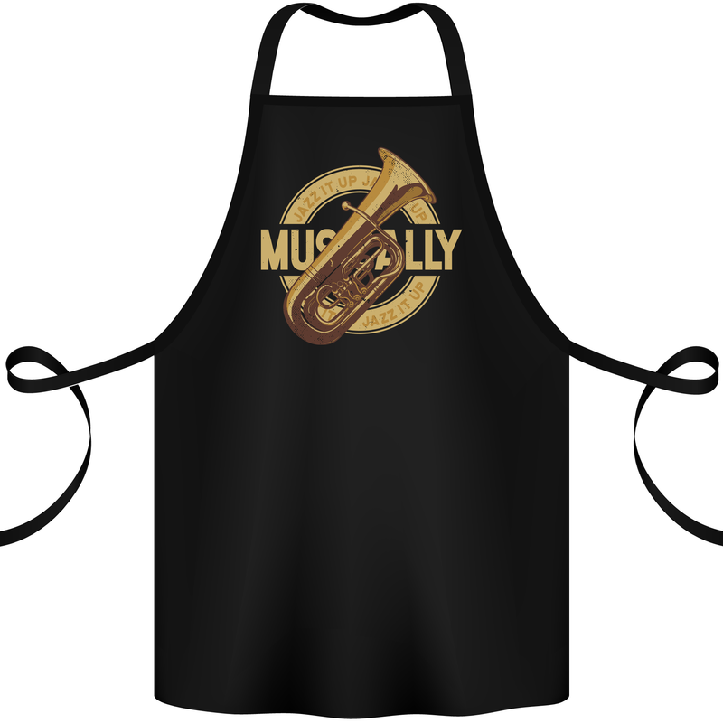 Tuba Brass Musical Instrument Jazz Cotton Apron 100% Organic Black