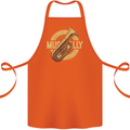 Tuba Brass Musical Instrument Jazz Cotton Apron 100% Organic Orange