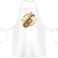 Tuba Brass Musical Instrument Jazz Cotton Apron 100% Organic White