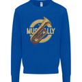 Tuba Brass Musical Instrument Jazz Kids Sweatshirt Jumper Royal Blue