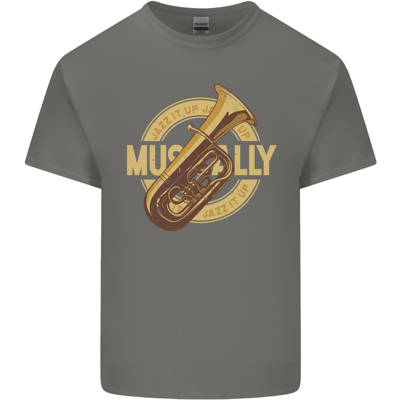Tuba Brass Musical Instrument Jazz Kids T-Shirt Childrens Charcoal