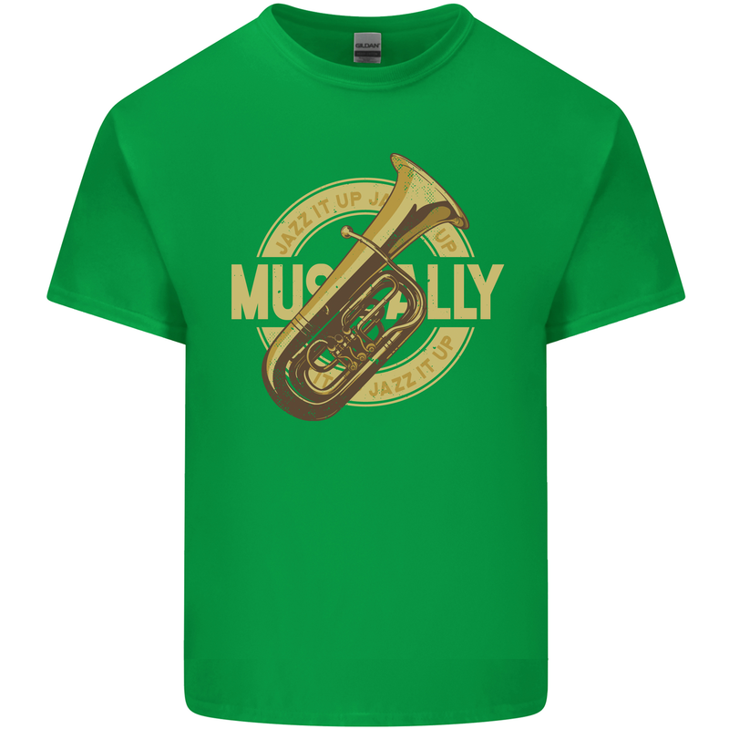 Tuba Brass Musical Instrument Jazz Kids T-Shirt Childrens Irish Green