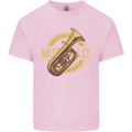 Tuba Brass Musical Instrument Jazz Kids T-Shirt Childrens Light Pink
