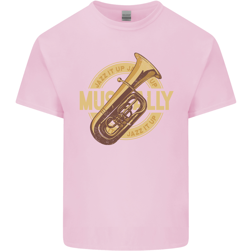 Tuba Brass Musical Instrument Jazz Kids T-Shirt Childrens Light Pink