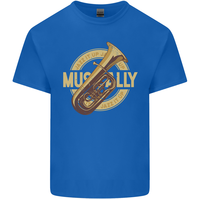 Tuba Brass Musical Instrument Jazz Kids T-Shirt Childrens Royal Blue