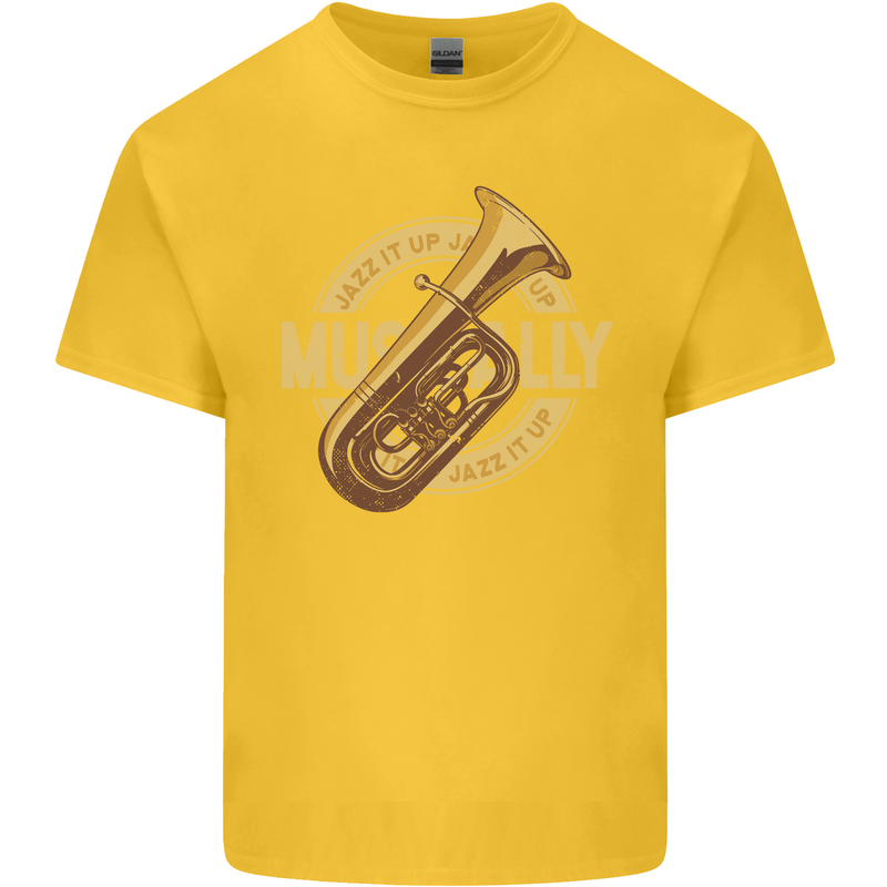 Tuba Brass Musical Instrument Jazz Kids T-Shirt Childrens Yellow