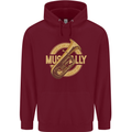 Tuba Brass Musical Instrument Jazz Mens 80% Cotton Hoodie Maroon