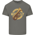 Tuba Brass Musical Instrument Jazz Mens Cotton T-Shirt Tee Top Charcoal