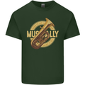 Tuba Brass Musical Instrument Jazz Mens Cotton T-Shirt Tee Top Forest Green